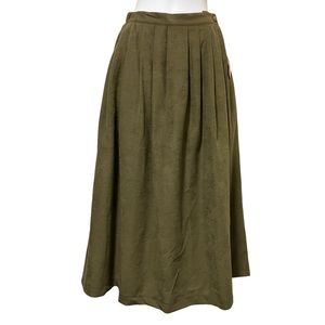 NWT Vintage Boston Traveler Green Pleated Skirt NOS